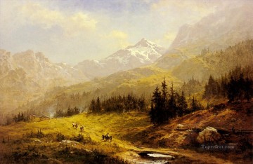 ベンジャミン・ウィリアムズ リーダー Painting - スイスのヴェンゲン・アルプスの朝 ベンジャミン・ウィリアムズ リーダー